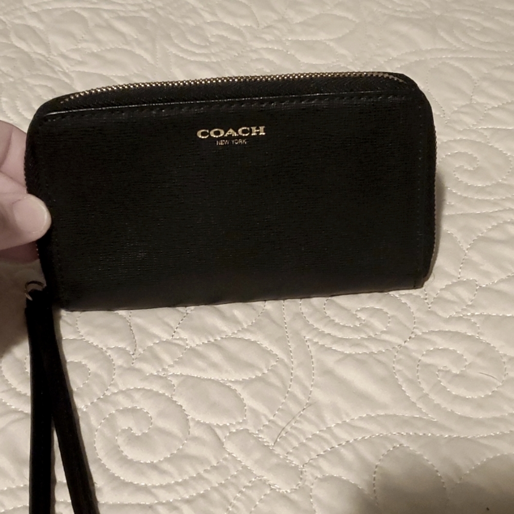 Coach zip around wristlet/wallet